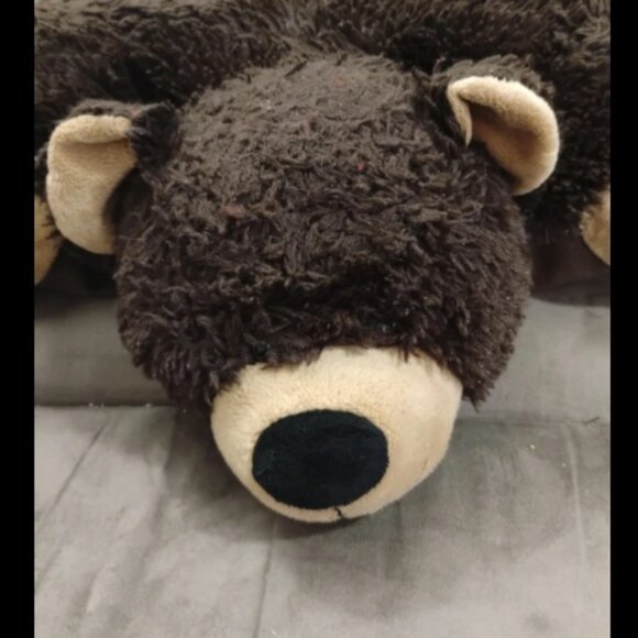 Pillow Pets Mr Bear Dark Brown Pillow Plush - Picture 3 of 11